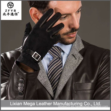 Guantes de cuero de cordero de diseño de alta calidad para hombre